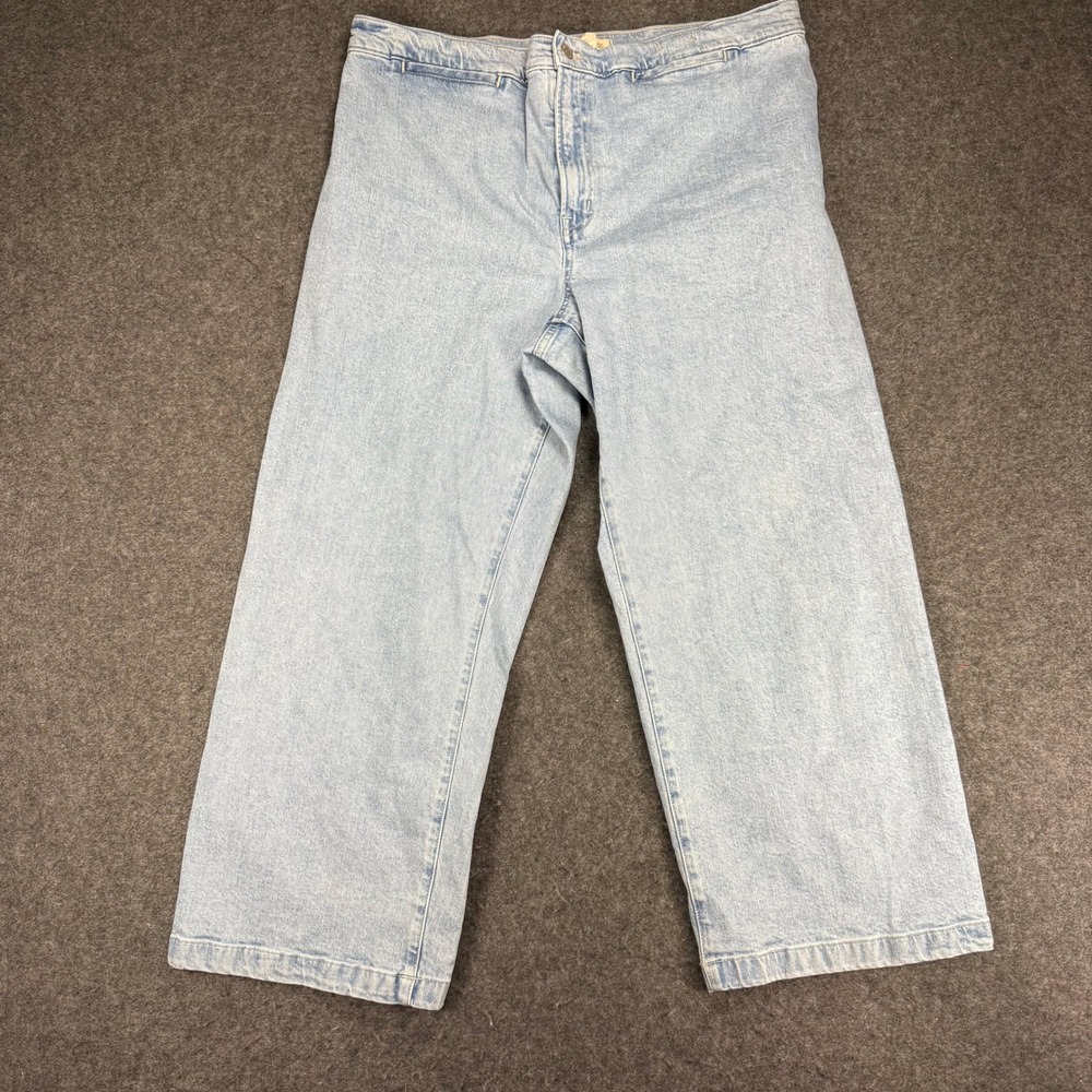 Madewell Emmett Wide Leg Crop Jeans Size 33 Light Wash‎ Denim Fair Trade